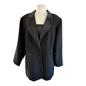 STUDIO Dressy Plus Size Blazer Black Tie NYE Cocktail Party